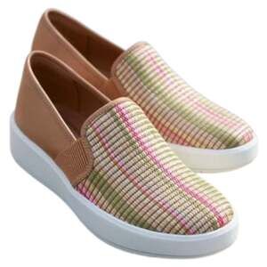 Clarks Layton Petal Slip-On Sneakers, Light Tan Stripe, US 7W